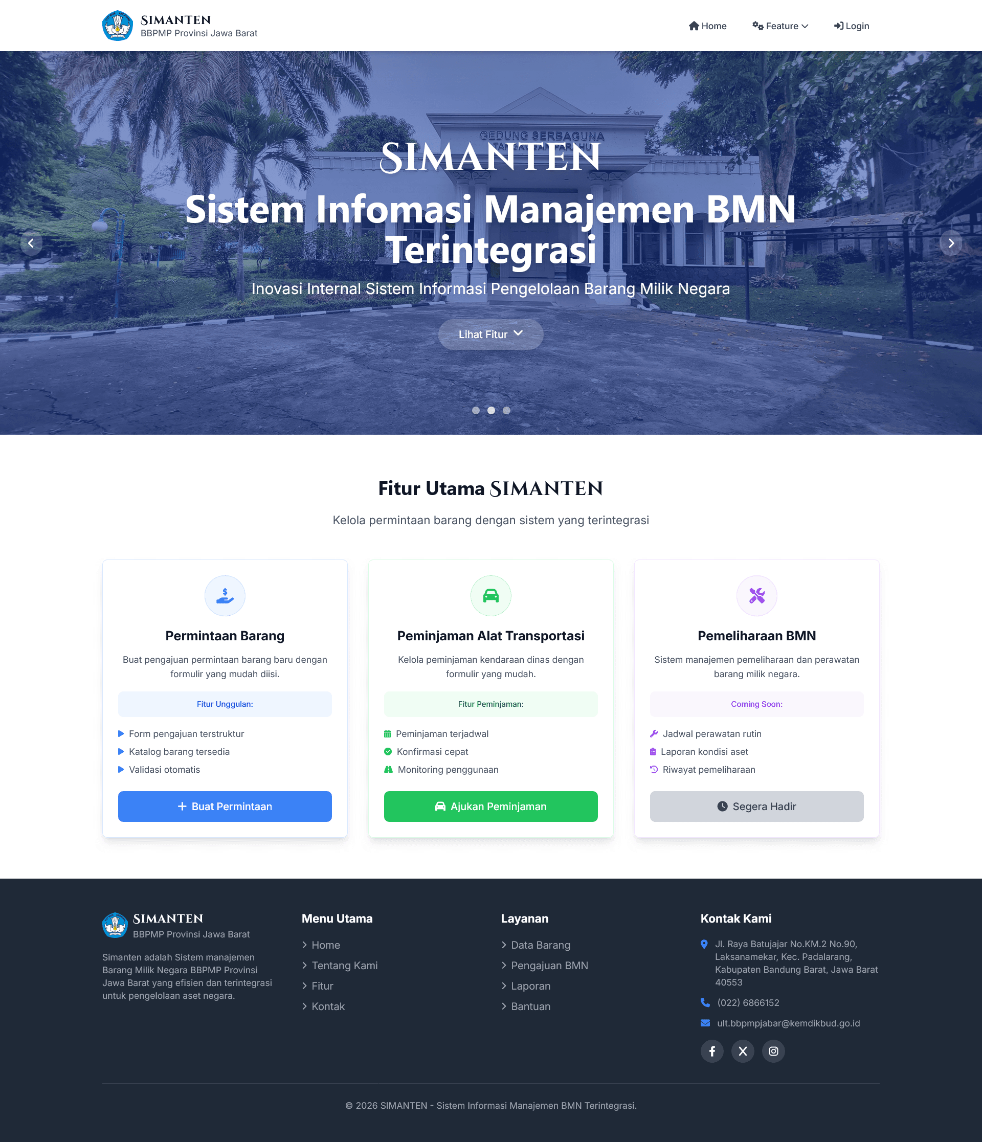 SIMANTEN BBPMP Provinsi Jawa Barat screenshot 1